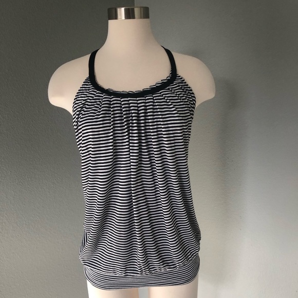 Express Striped Halter Tank Top Blouse - Picture 9 of 16